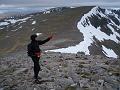 Top on Cairn Toul, Angel Peak on ridge behind